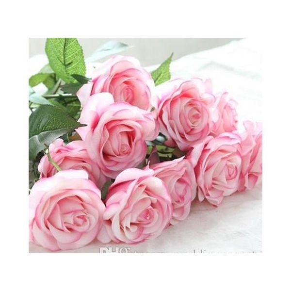 

decor rose artificial flowers silk flowers floral latex real touch rose wedding bouquet home pa jllsyg warmslove