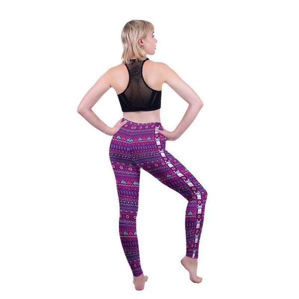 

women's leggings women fashion fitness high waist print leggs pants woman clothing sports outdoor gym hip-lifting, Black