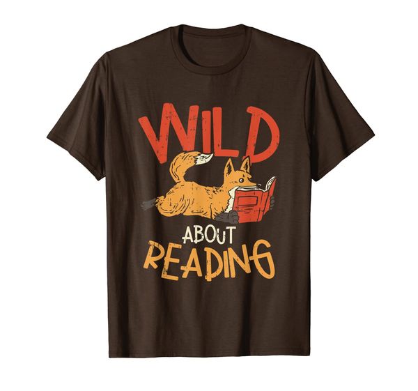 

Wild About Reading Cute Fox Teacher Librarian Student Gift T-Shirt, Mainly pictures
