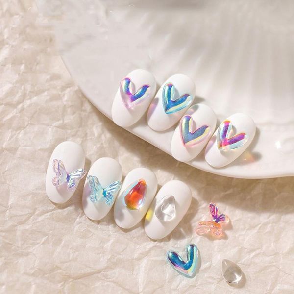 

nail art decorations diy ornaments 3d love jewelry, Silver;gold