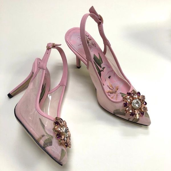 

prowow women sandals high heels femmes sandales luxury design sandalias mujer crystal shoes women leather zapatillas mujer, Black