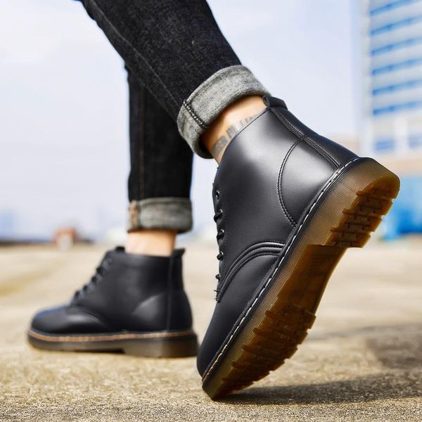 

boots informales coturno sport black fashion mens cuero sneaker shoe spring sneakers sapato botas 2021 vintage causal