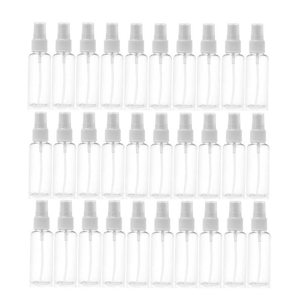 

30pcs transparent empty spray bottles 50ml plastic mini refillable container empty cosmetic containers
