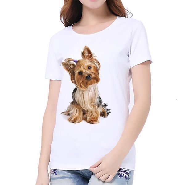 

women's t-shirt summer cute animal printed white t shirts cat dog funny printed casual women t-shirts harajuku o neck tee