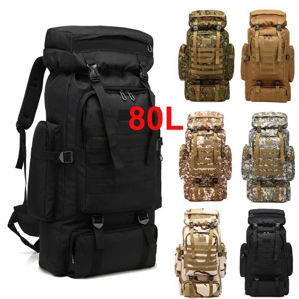 

outdoor bags 80l molle military tactical bag waterproof camping hiking trekking backpack large rucksacks