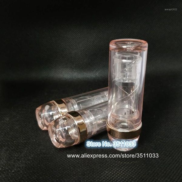 

storage bottles & jars 50pcs 100pcs transparent empty lipstick container tube diy lip gloss rouge with gold 12.1mm