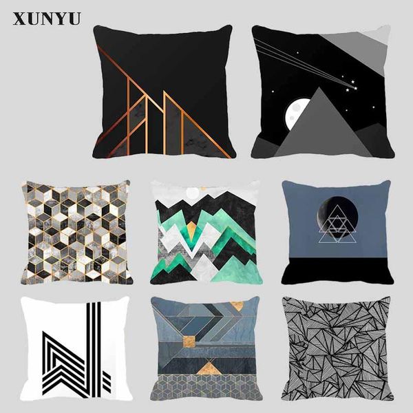 

xunyu 45x45cm nordic style geometric pattern cushion cover sofa throw pillow cover home decoration pillow 027