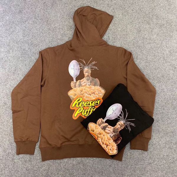 

2021 new 20ss high r eeses p uffs enjoy today hoodie hooded women men sweatshirts astroworld pullover ppqt, Black
