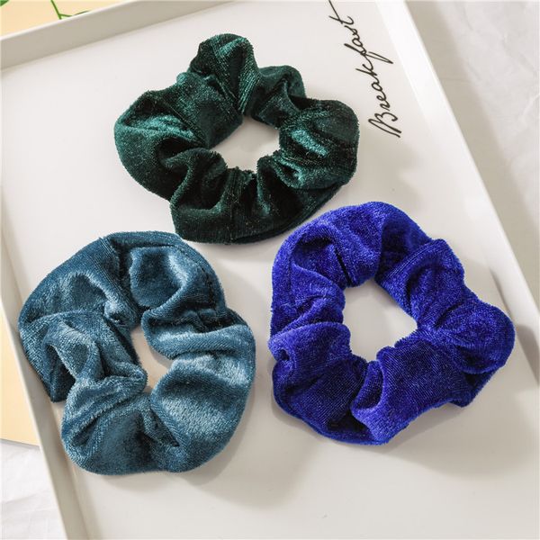 

36 colors solid lady hair scrunchies ring elastic hair bands pure colorsports dance velvet soft charming scrunchie