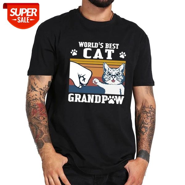

Grandpaw T Shirt Funny World's Best Cat Grandpaw Father's Day T-Shirt Premium Cotton Crew Neck Tee Tops #3a14, White;black