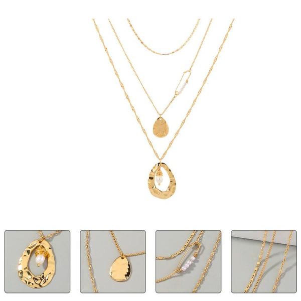

1pc versatile alloy neck pendant stylish neck accessory for gift golden, Silver