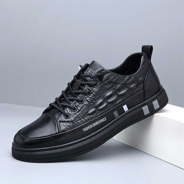 

first layer cowhide men's sho 2021 spring trend casual low soft board fashion