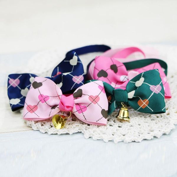 

dog apparel christmas collar & bell fabric female male puppy pet bow tie adjustable cat kitten cute gift supplies, 1 pcs