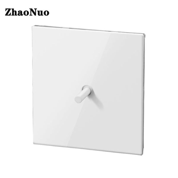 

smart home control 1-4 gang 2 way retro toggle switch modern household wall light stainless steel panel momentary eu socket white