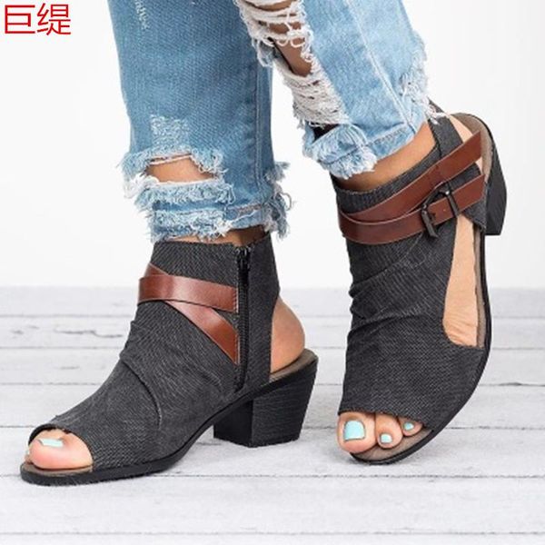 

comfort wedges sandals for women high heels summer shoes fish mouth wedge buckle flip flop platform sandals, Black