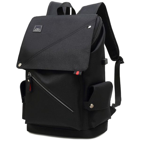 

backpack fashion men travel large capacity with usb charging outdoor waterproof business lapschoolbag leather