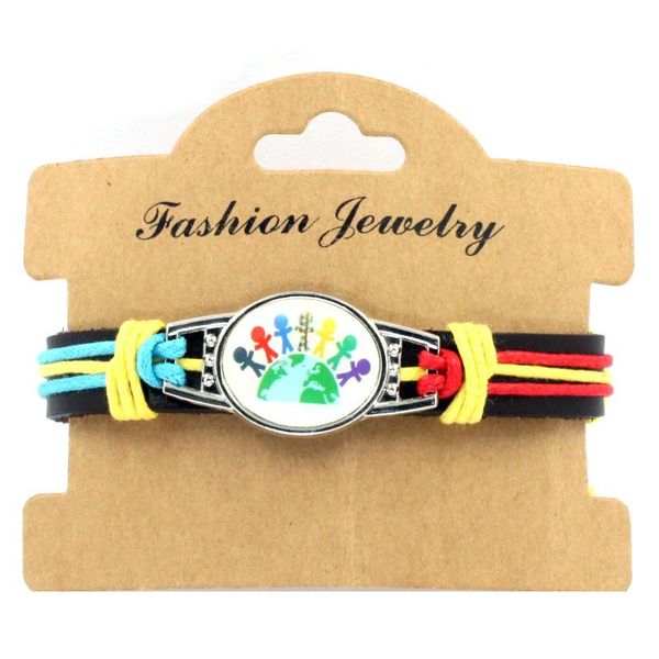 

tennis vintage cowhide autism heart shaped world day bracelet, Golden;silver