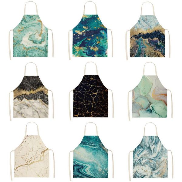 

aprons marble pattern women kitchen apron for hairdresser woman men house cleaning