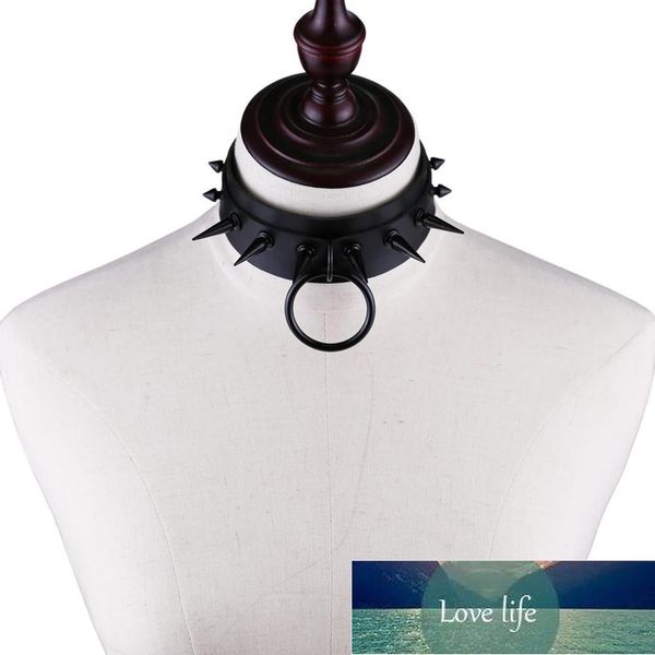 

black choker spiked necklace for women cosplay collar girls party club chockers gothic jewelry emo accessories factory price expert design q, Golden;silver
