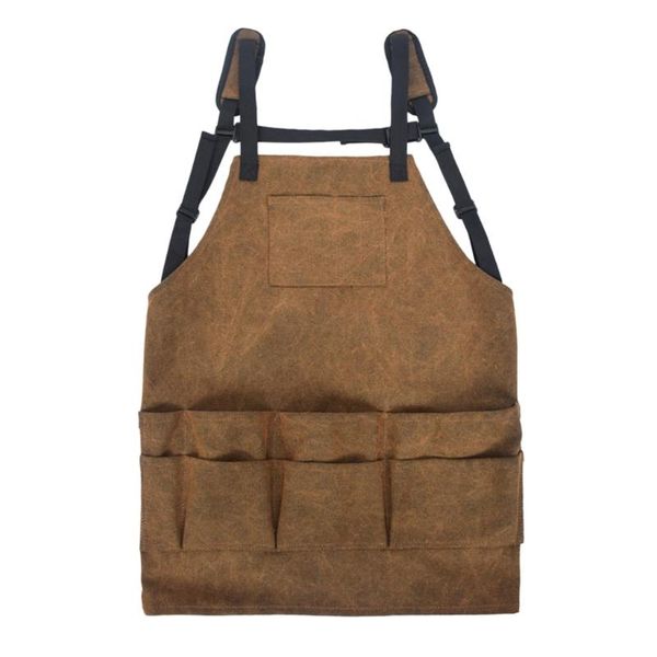 

aprons heavy duty bbq apron canvas garden tool with pockets for kitchen craft workshop pottery garage barbecue accessories