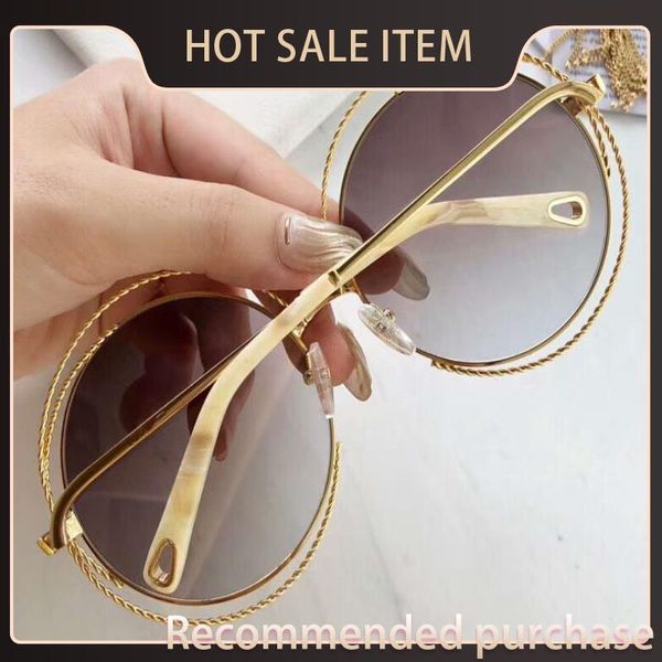 

114s shaded 114 round with gold/brown fashion women sunglasses dtjgs sonnenbrille new sunglasses shades box eugxt, White;black