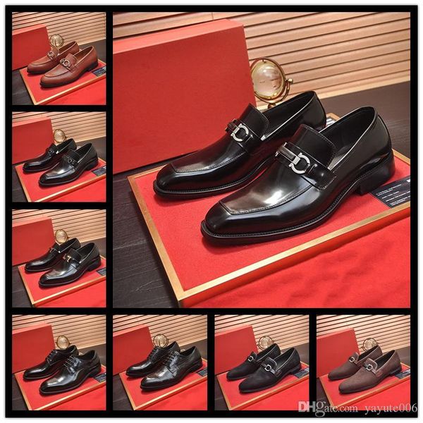 

iduzi wedding dress shoes men patent leather men shoes office business winter new designer men formal shoes, Black