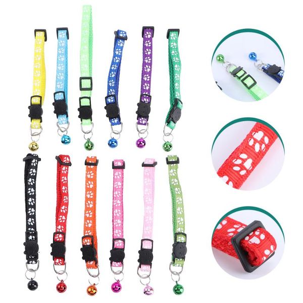 

cat collars & leads 12pcs delicate pet collar decorative dog neck decor (assorted color)