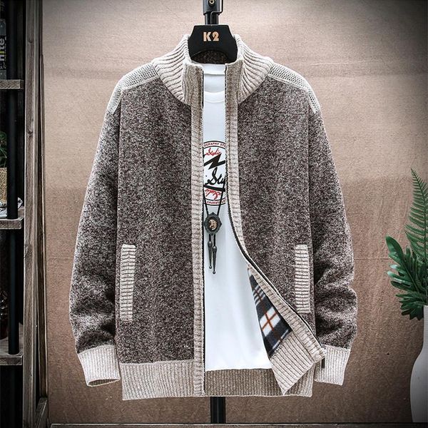 

men's sweaters small horse alligator sweater men pulls autumn winter male jackets casual zipper knitwear plus size -3xl homme, White;black