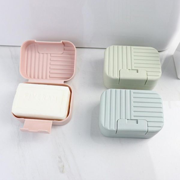 

soap dishes box home tray bathroom waterproof holder travel lock sealed with lid toilet
