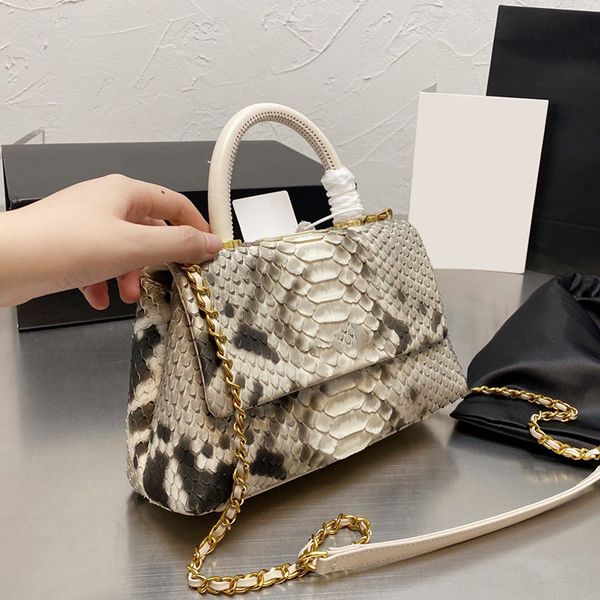 

snake skin grain cowhide handle totes bags cross body shoulder mini flap calfskin real leather famous luxury designer france women lady stre
