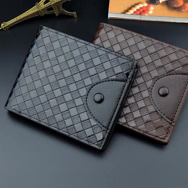 

purse style selling short leather men ,pu card holder case, White