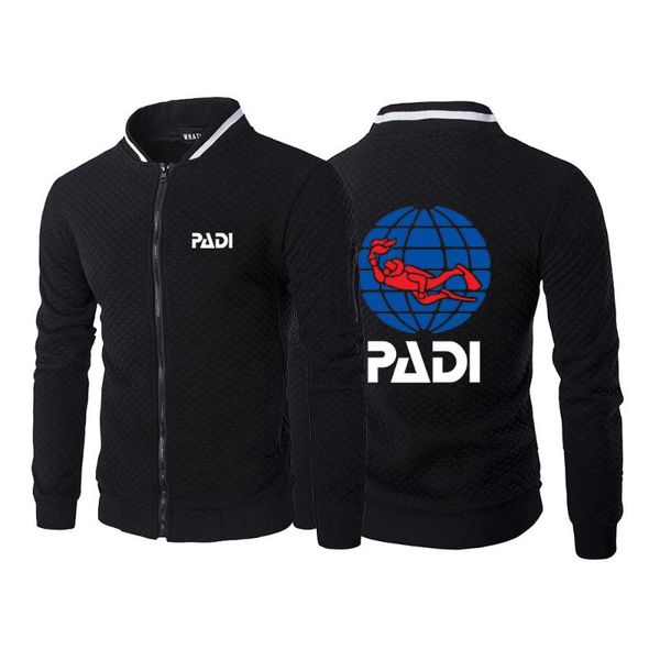 

men's hoodies & sweatshirts 2021 scuba driver padi logo patchwork fleece tracksuit warm hooded high street zipper man sportswear, Black