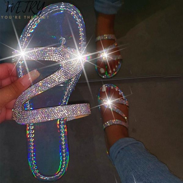

slippers in 2021 sandals women bright diamond casual outdoor travel flip flop beach shoes non-slip durable, Black
