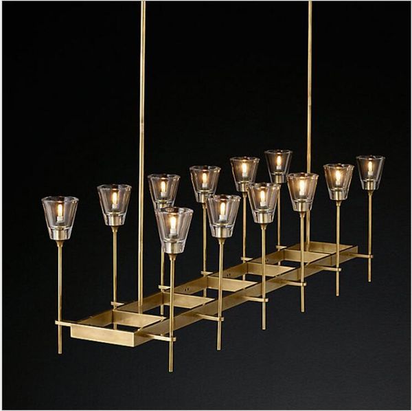 

rh all copper post-modern chandelier simple beauty luxury designer model room living room dining study bedroom villa lamps