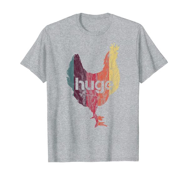 

vintage huge chicken shirt fun humor gift cock farmer, White;black