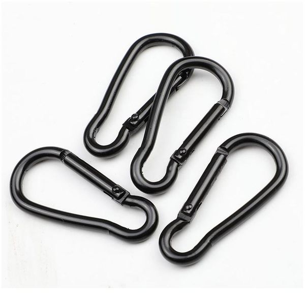 

5/10pcs new practical black d shaped aluminum alloy carabiner hook keychain climbing equipment karabiner m jllodl
