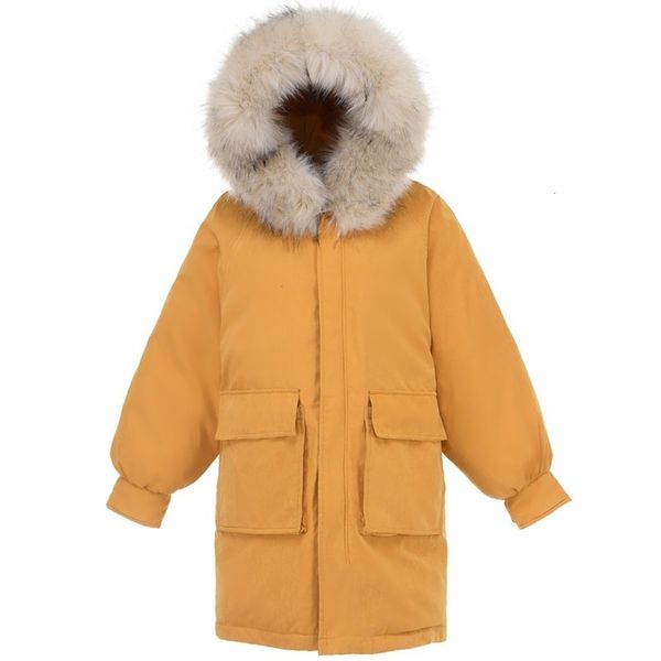 

2021jacket women's 2019 new korean students' winter medium and long thickened ins cotton padded over size bread clothes, Black