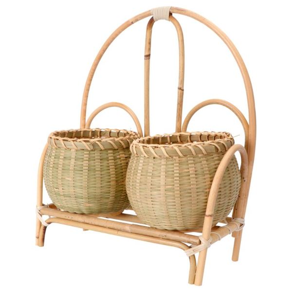

storage baskets 1pc hand-woven bamboo flower basket rattan woven arrangement vase