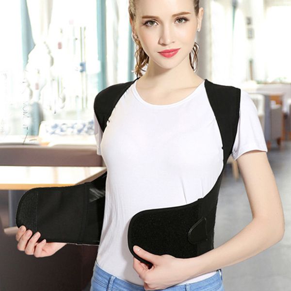 

adjustable medical men/women back posture corrector clavicle spine back shoulder lumbar brace support belt posture correction 03
