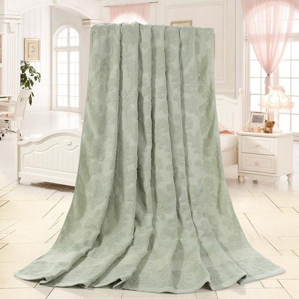 

blankets jacquard pure cotton towel thread blanket for student super soft bed cover throw summer sofa