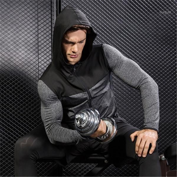 

running jerseys basketball training sport long sleeve shirts outdoor shirt mens fitness compression t-shirt men clothes1, Black;blue