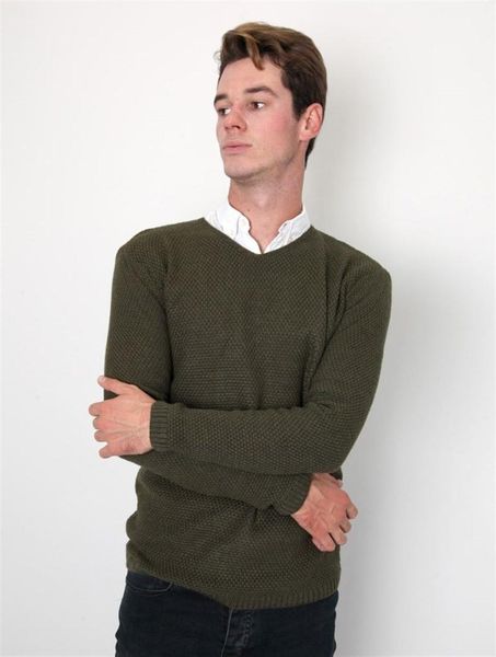 

men's vests v neck khaki mens sweater, Black;white