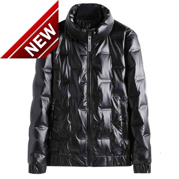 

down fashion 80% white duck jacket men's korean brand winter warm coat slim fit parka men veste homme plus size 4xl 5xl, Black