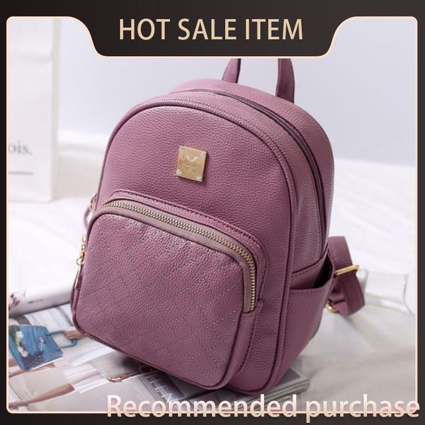 

2021 women fashion high af98 small knapsack backpack the bags striped style 25*20*14 pu leisure quality schoolbag mini backpack handbag tcdk, Red;black