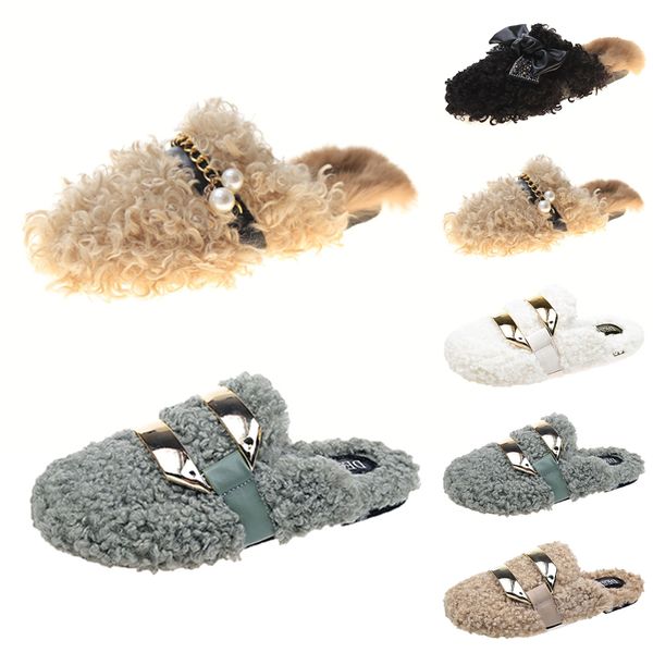 

women designer slippers platform sandal shoes triple black grown grey pink womens casuals indoor warm sneakers flat winters trainers walking