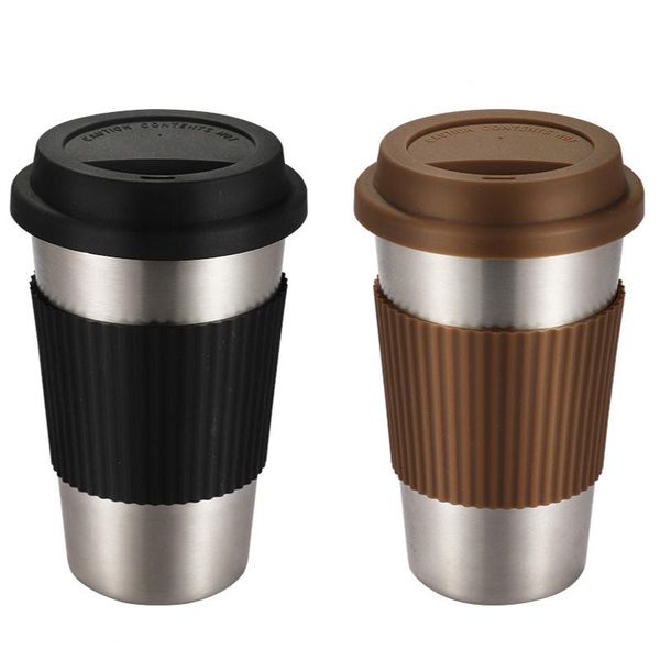 

mugs 304 stainless steel vacuum flask creative water cup coffee cute mug beer cold