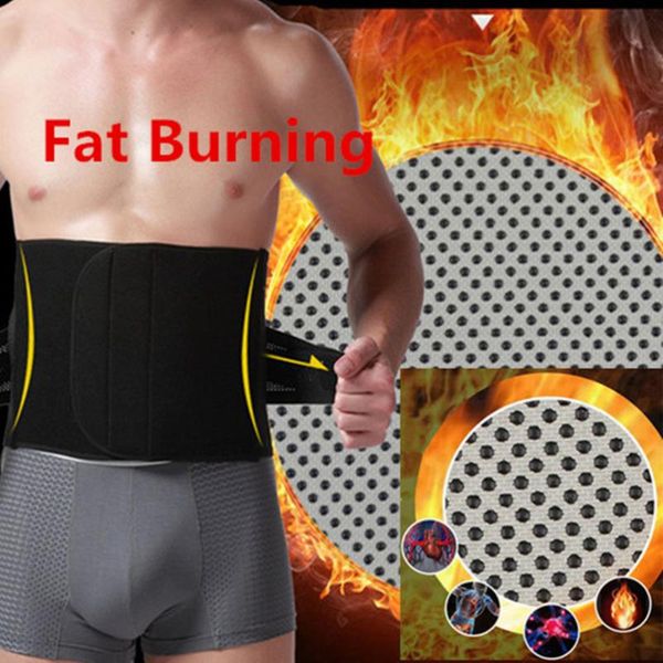 

men's body shapers slimming belts posture corrector shapewear magnetic waist trainers abdomen sauna fat burn belly control faja fajas a, Black;brown