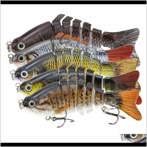 

10cm/4" 15.5g bionic multi jointed fishing lure sun-fish hard bait bass perch walleye pike muskie roach trout swimbait f1k1k p5hww
