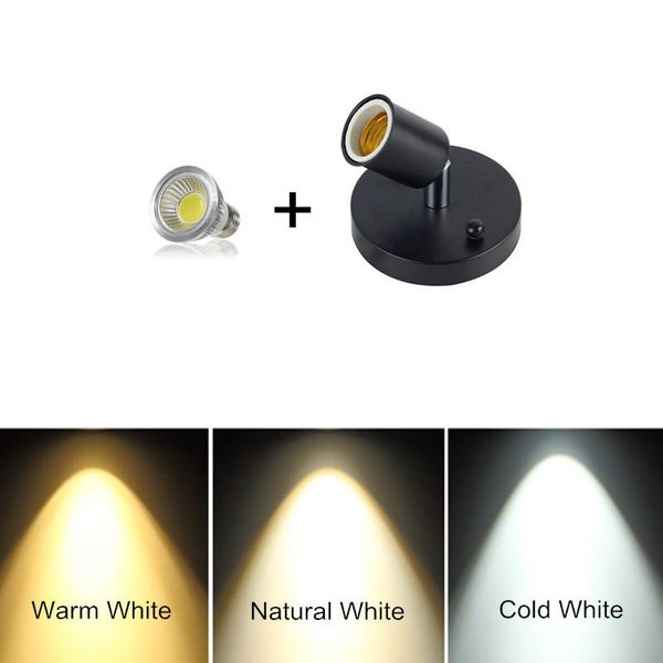 

wall lamp universal head base 180 degree steering with dimmable 5w 7w 9w e27 bulb vintage simple iron dining room