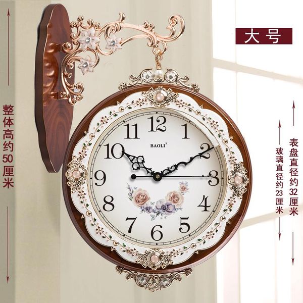 

wall clocks double sided luxury clock modern deisgn silent automatic outdoorwall design creative europe style kitchen